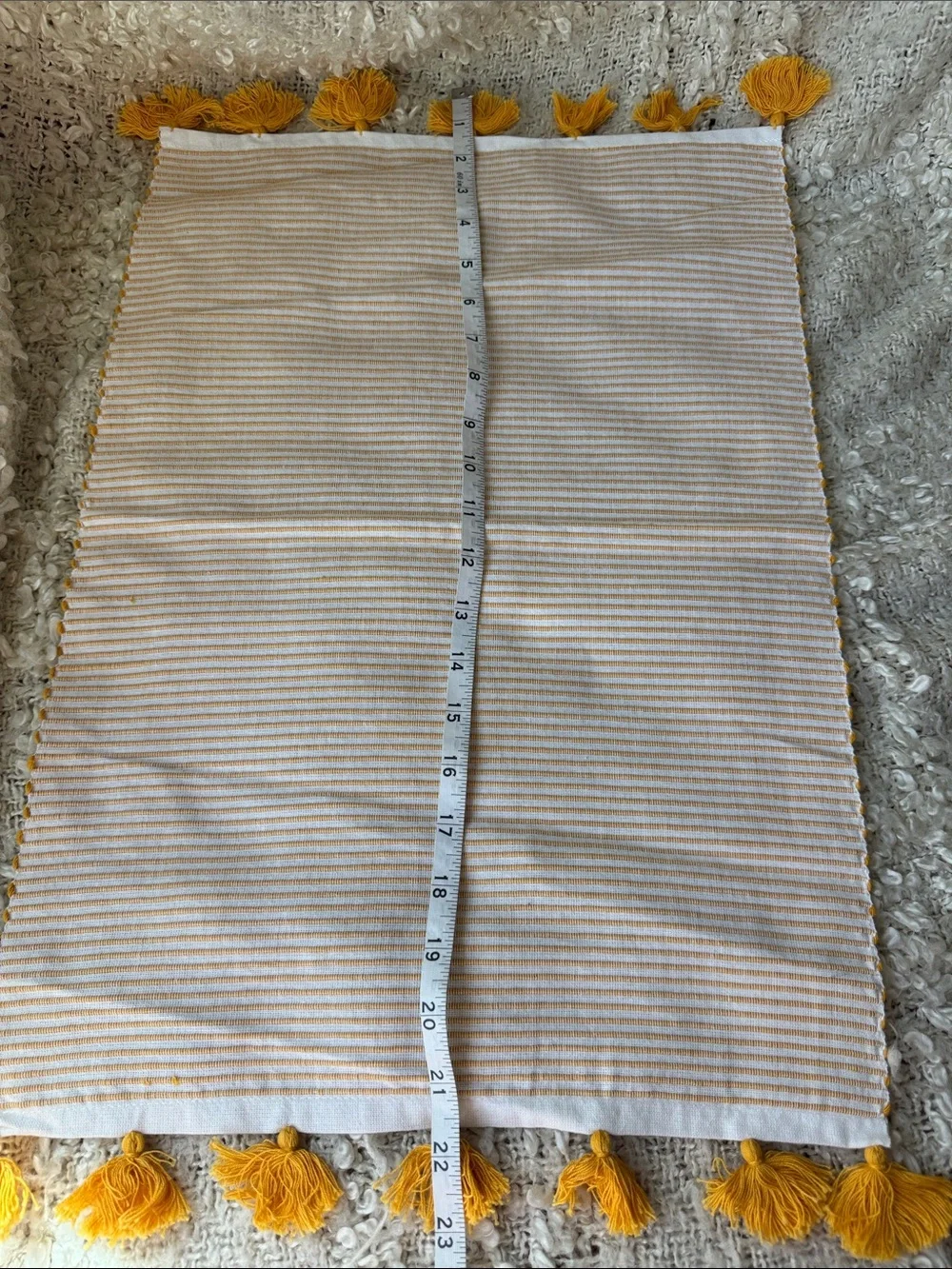 Carol & Frank NWT Set of 2 Placemats 100% Cotton Yellow and Grey